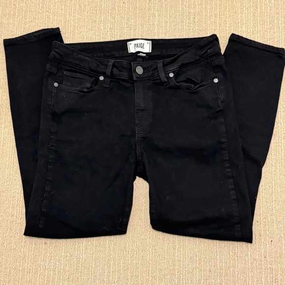 PAIGE Verdugo Ankle skinny jeans, black, sz 30 - Picture 2 of 5